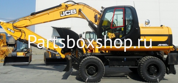 Стекло форточки JCB JS 160, JS 180, JS 200, JS 220, JS 330 2003-2012 г. KMK