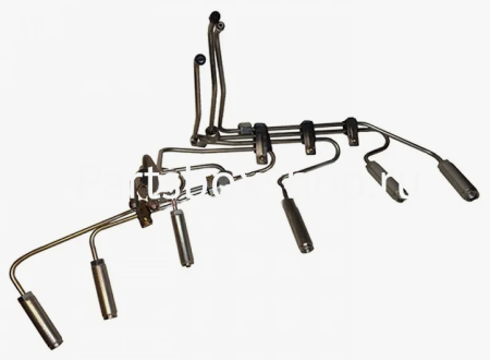 Трубка топливная высокого давления на форсунки (комплект 6 шт) под переделку с Е3 на Е2 VG1557080036