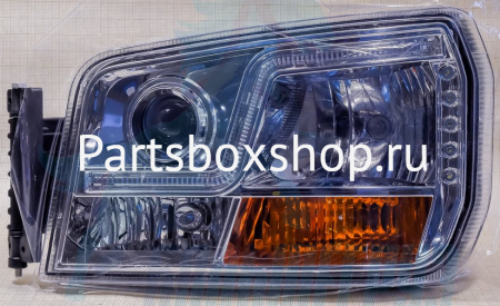 Фара левая LED SHACMAN X3000 (самосвал; поворотник снизу) DZ97189723230