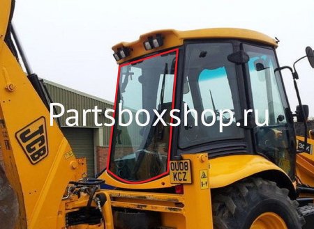 Стекло заднее JCB 3CX, 4CX с 2005 г. KMK
